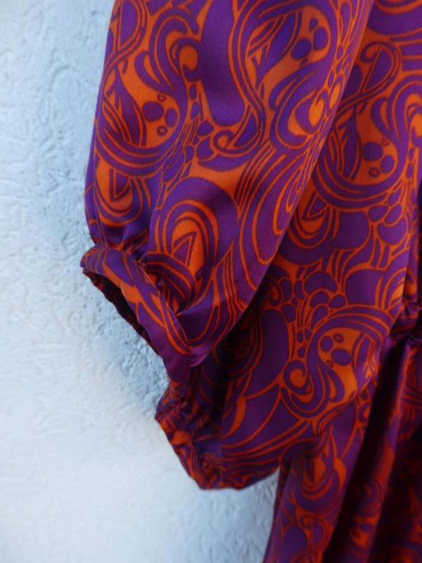 NEU - H&M – Damen Bluse, gemustert in lila und orange