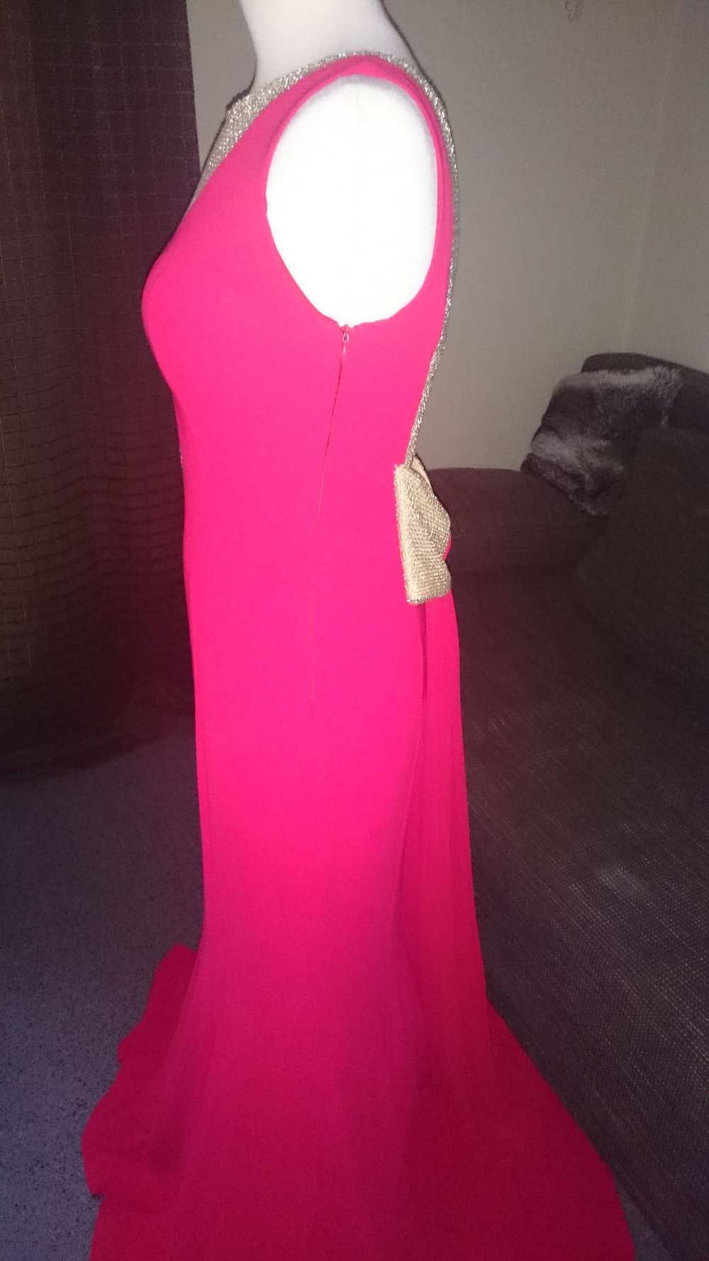Abendkleid Gr. XS rot/gold