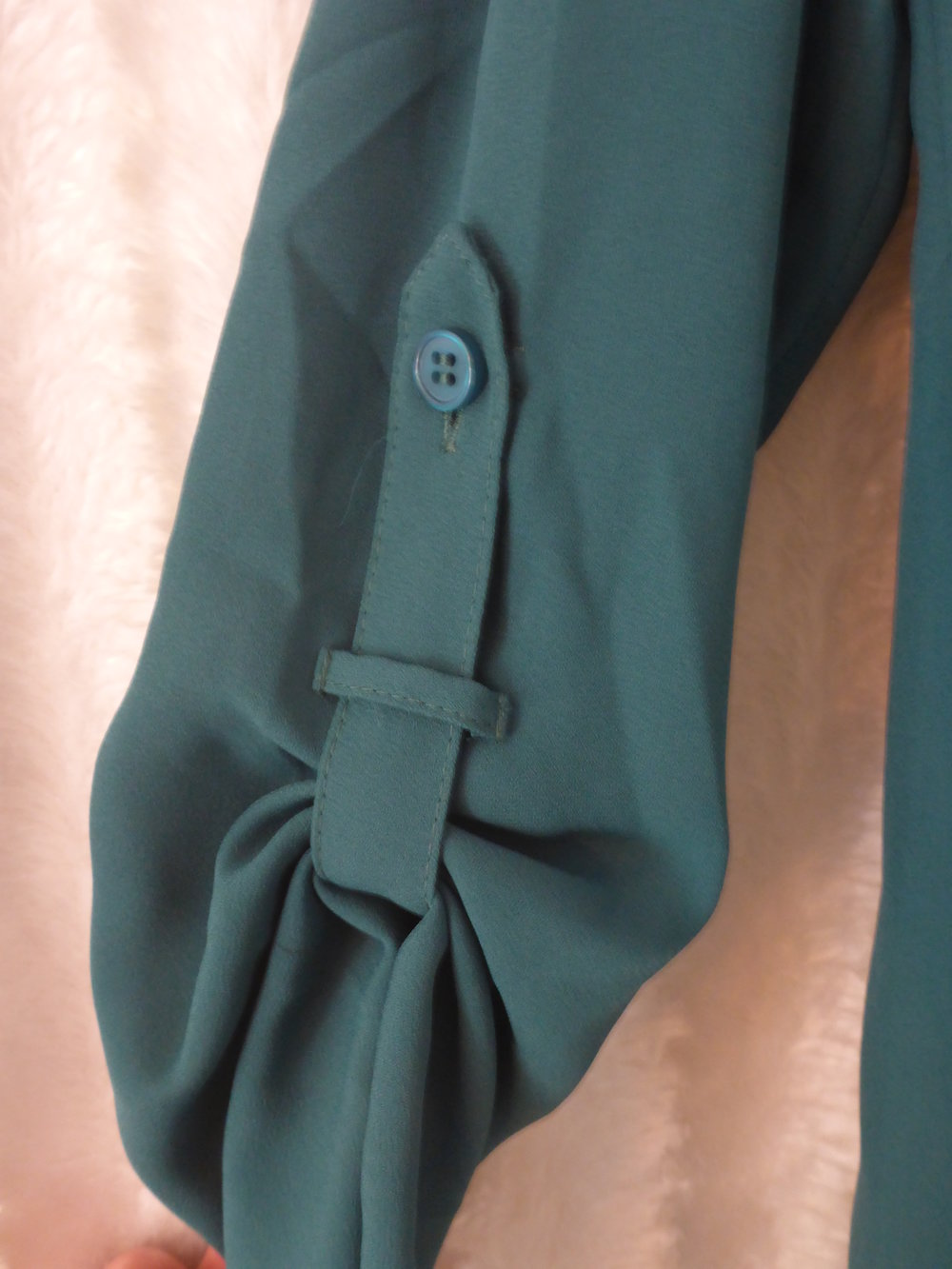 Bluse, Schluppenbluse dunkelgrün 
