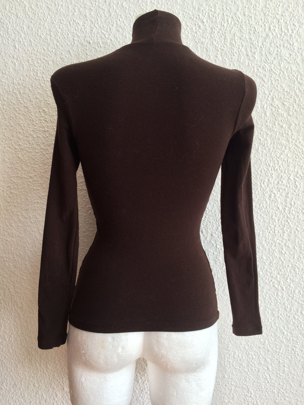 Chou de PEDU Pullover, Oberteil, Jumper, Top aus Jersey mit Rollkragen in Braun