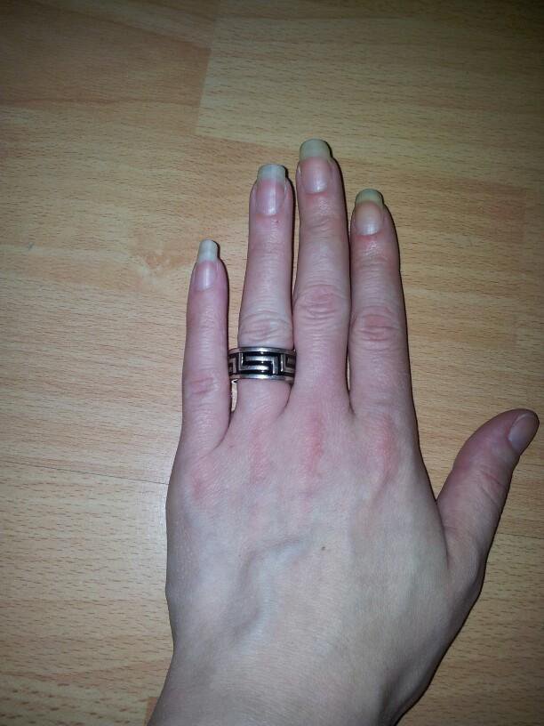 Schöner Ring, schwarz, silber, Bijou Brigitte