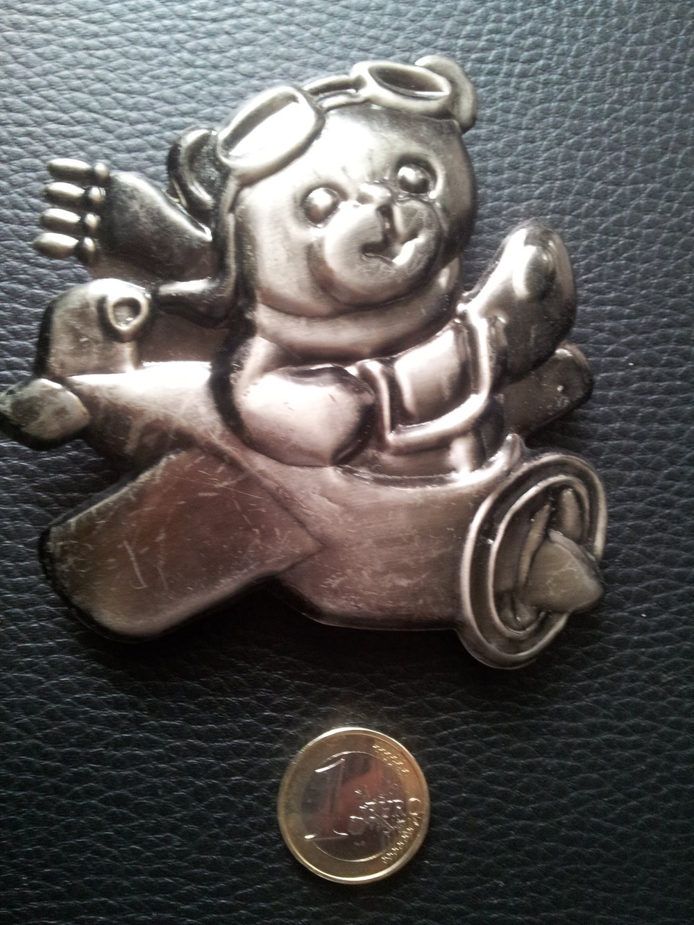 Haarschmuck Haarspange Metall Teddy Bär Flugzeug Flieger