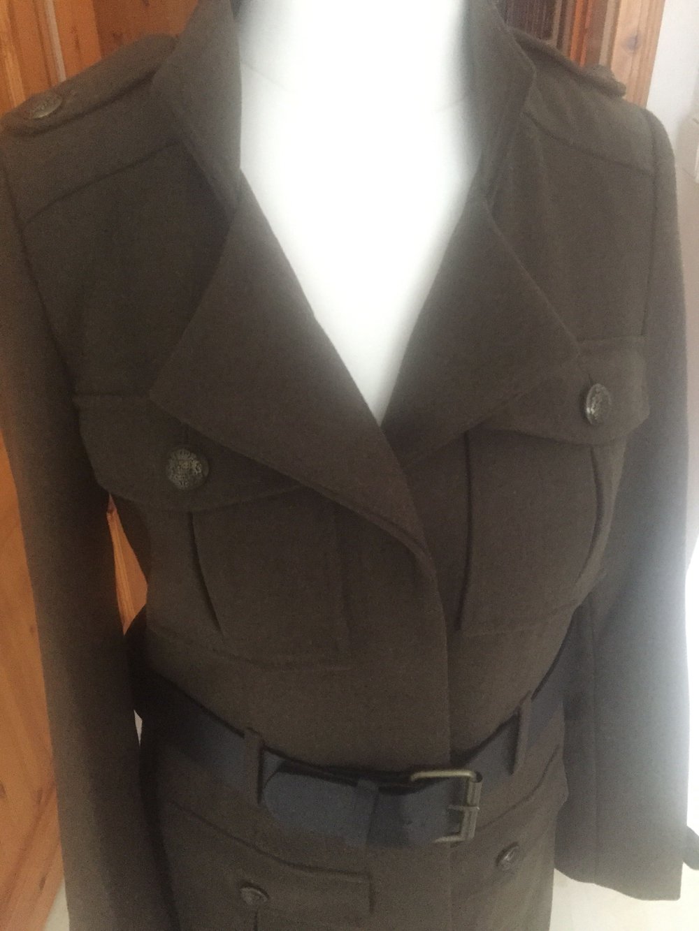 Mantel / Trenchcoat Gr.40 im Militärstil * Khaki 