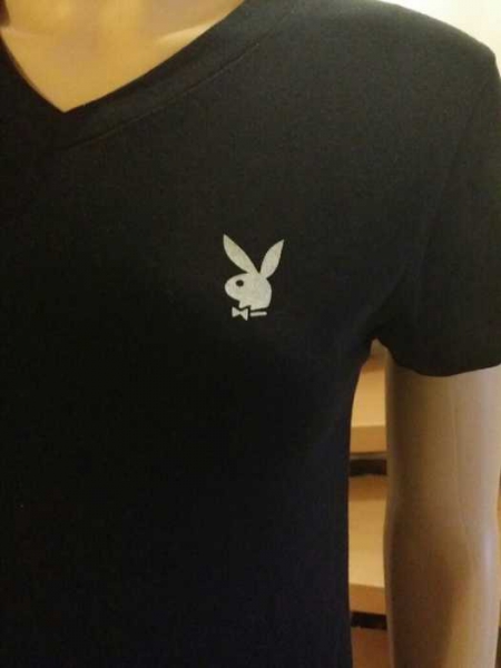 Super Süsse T-shirt Playboy in schwarz / Playboy