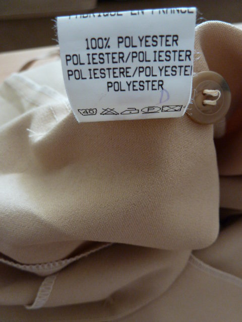 Hose Anzug - leichter Stoff - cremefarben, hellbraun - Größe 36