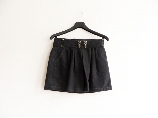 Schwarzer highwaist Faltenrock Gr. S M 36 38 Herrlicher Manufaktur 