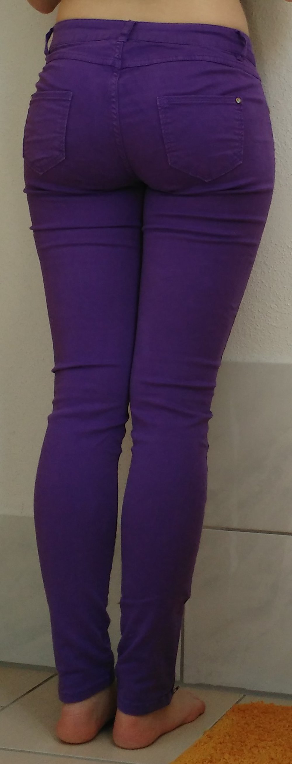 lila Jeanshose