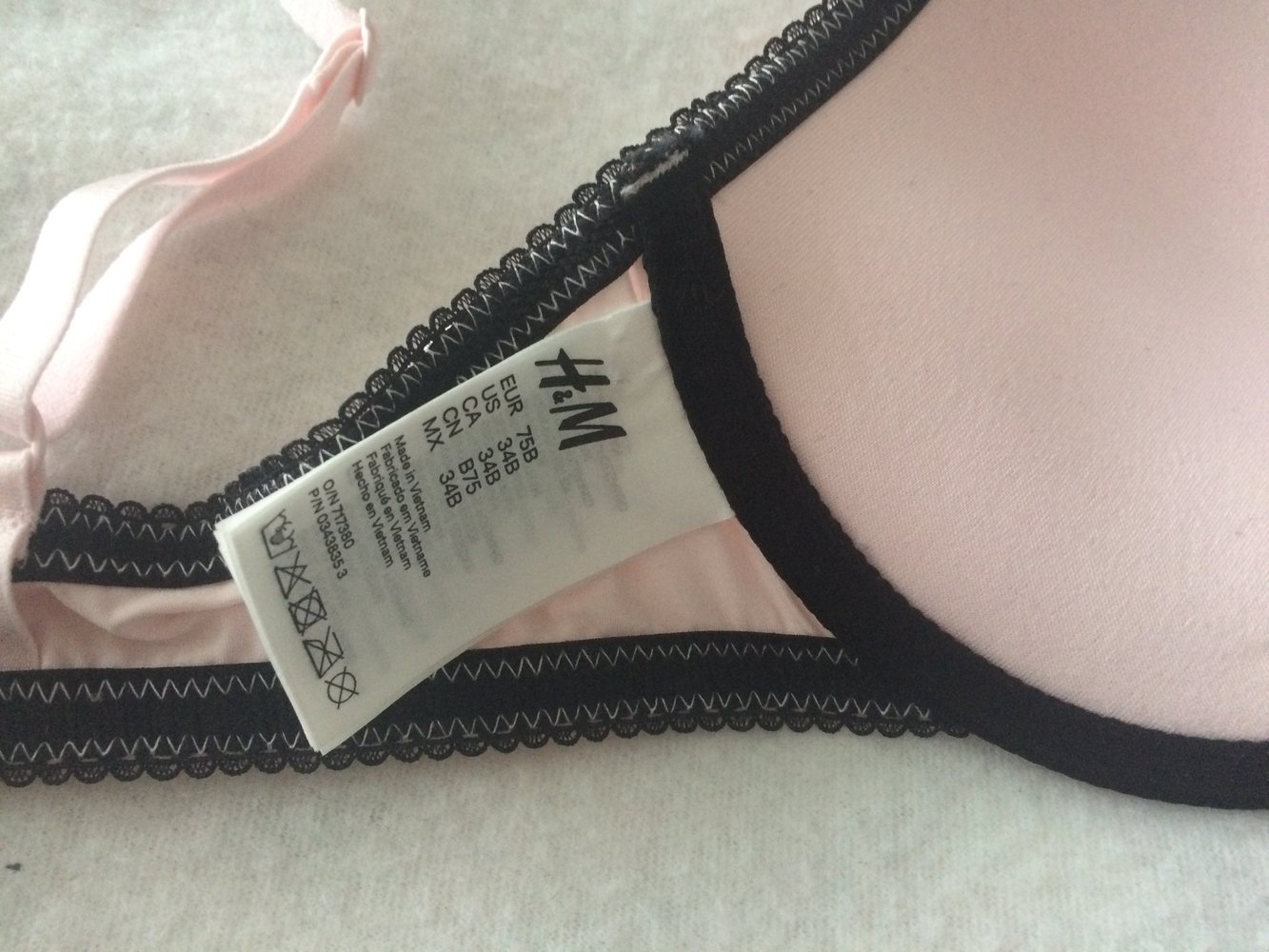 BH Push-Up H&M rosa spitze 75B