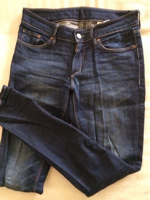 Röhrenjeans H&M used look Größe 25