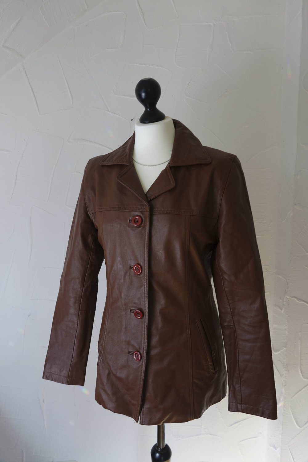 Schöne braune Damenlederjacke in M aus echtem Leder