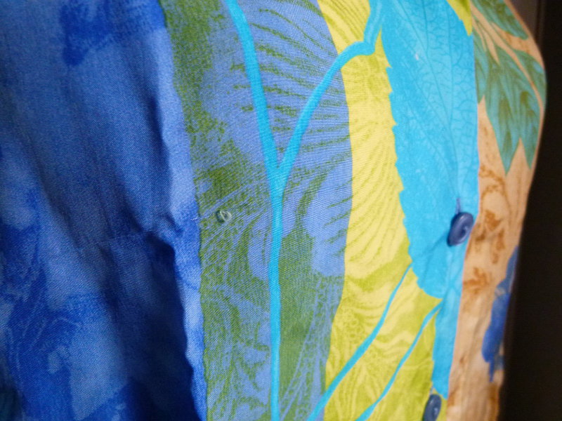 Sommer Bluse mit Natur-Motiv, grün blau türkis, Boho Strand Goa Festival Hippie Landleben Mori