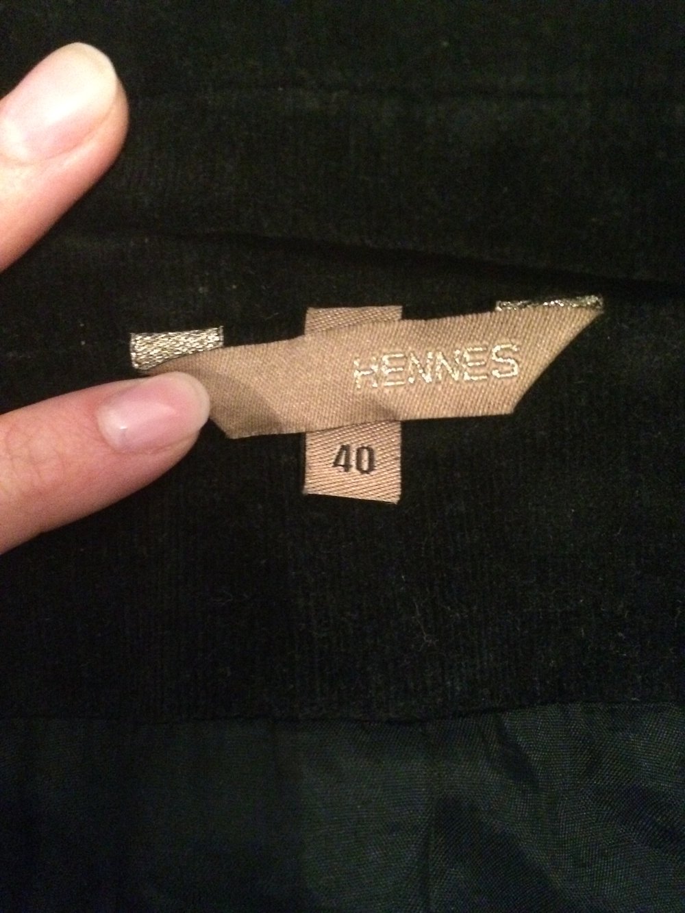 Schicke Cord Jacke in Schwarz