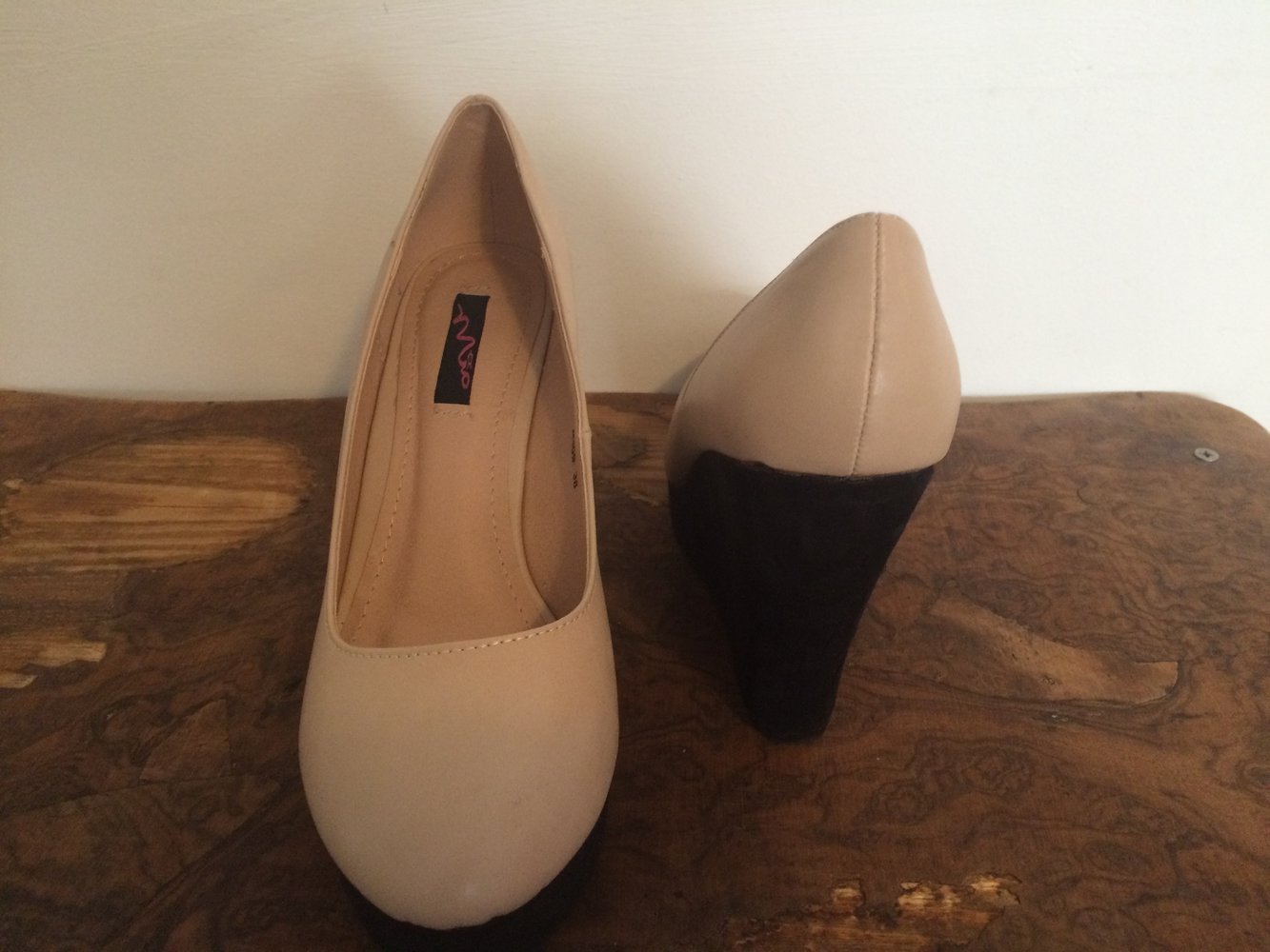 Wedges beige schwarz chic elegant
