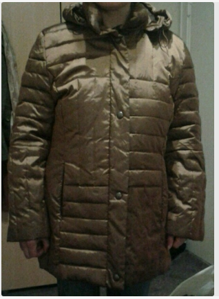 Sehr Warme Winterjacke Daunenjacke braun neu echte Daunen