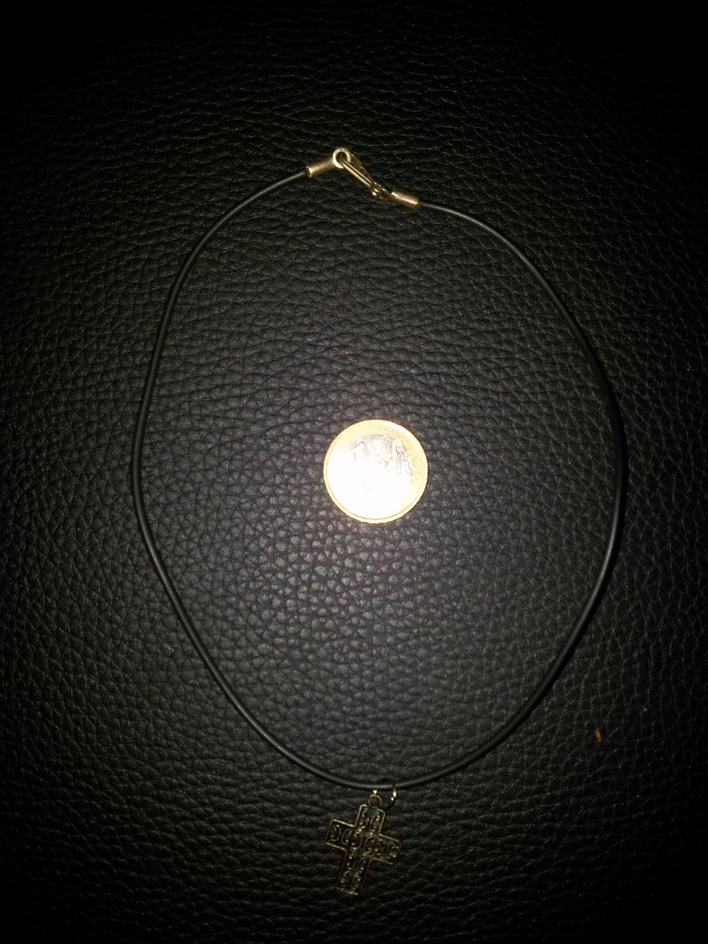Modeschmuck Kette Kreuz NEU Vintage