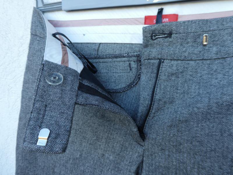 NEU – s.Oliver – Damen-Hose mit Fischgrätmuster, braun-grau