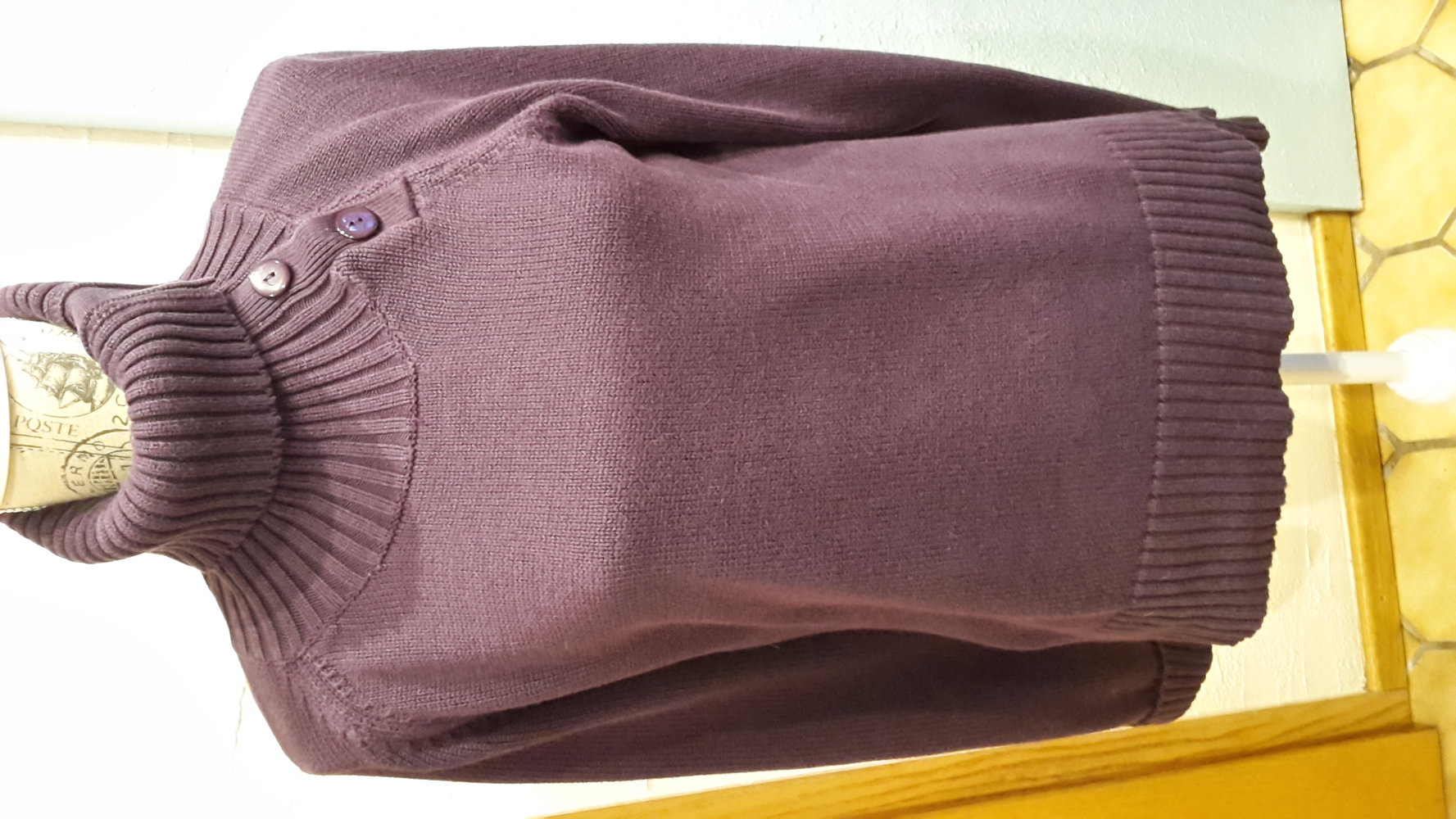 lila/violetter Rollkragen Pullover, warm, Winter, M-L, 38/40