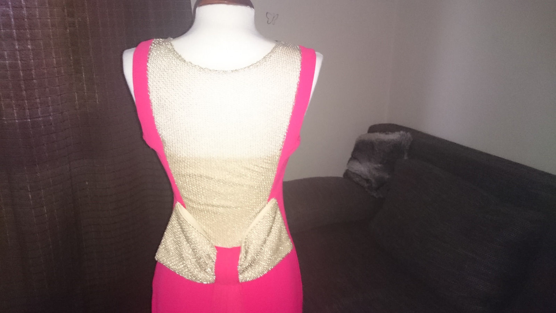 Abendkleid Gr. XS rot/gold