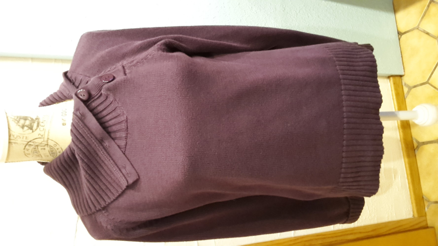 lila/violetter Rollkragen Pullover, warm, Winter, M-L, 38/40