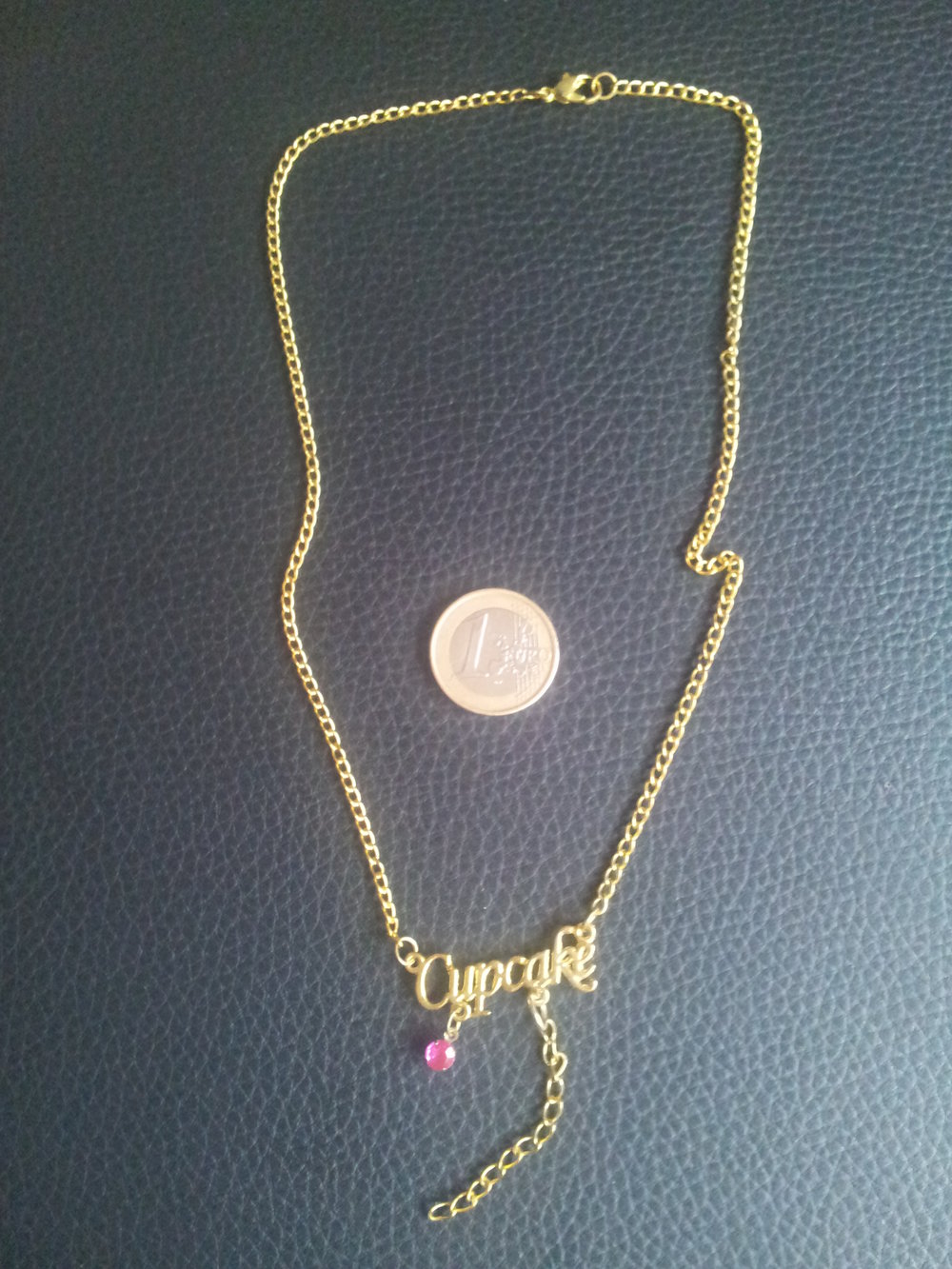 Modeschmuck Kette Schriftzug Cupcake