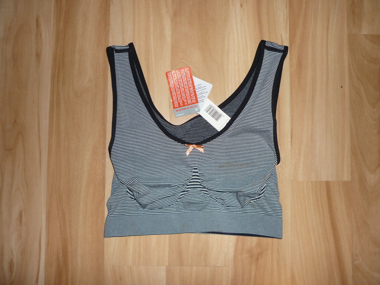 NEU Jolinesse Sport-BH Bustier BH Sport Top gestreift Größe S 36/38