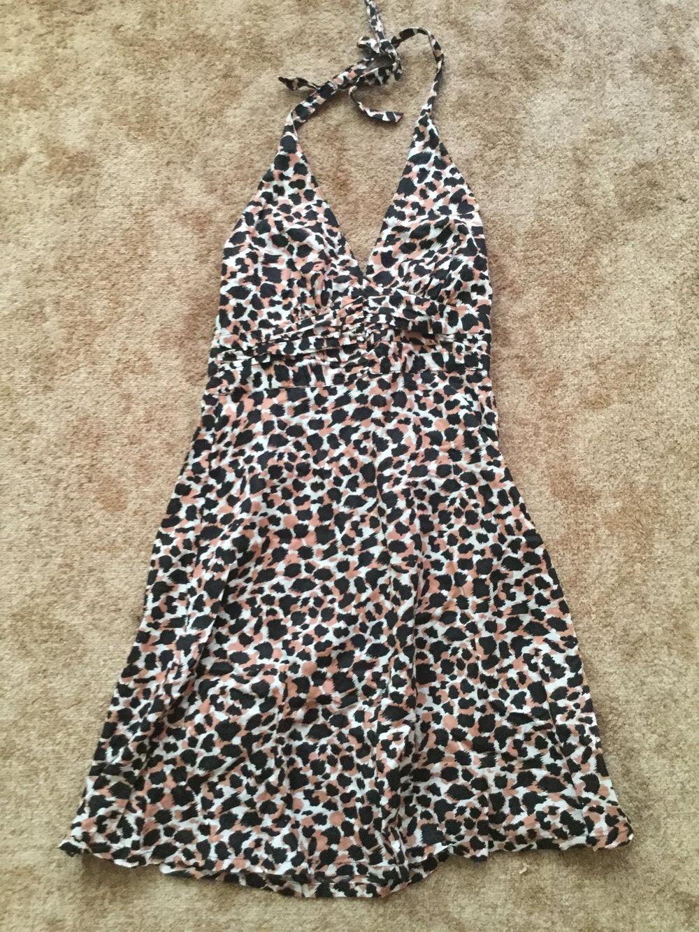 Neckholder Kleid, Strandkleid, kurz, leo, neckholder, H&M S/36