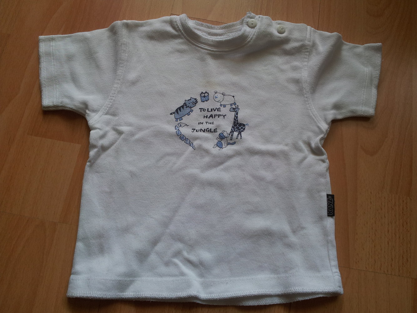 T-Shirt weiß Tiere Gr. 80