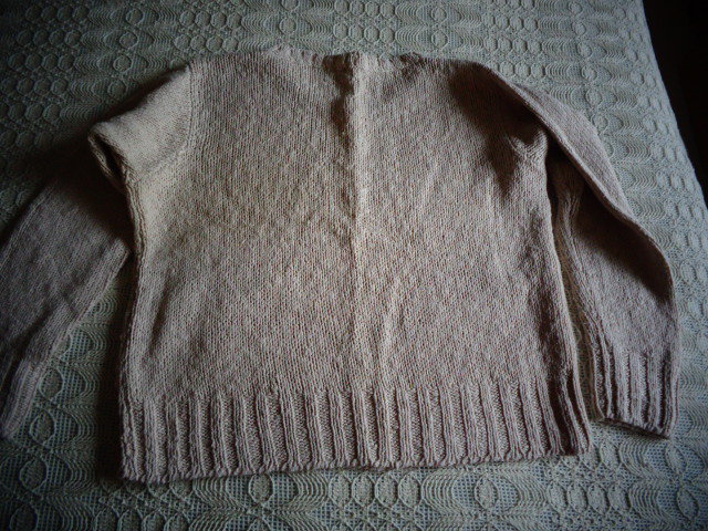 Handarbeit Pullover Kurz-Pullover mit Rhombenmuster ca. Gr. 32/34
