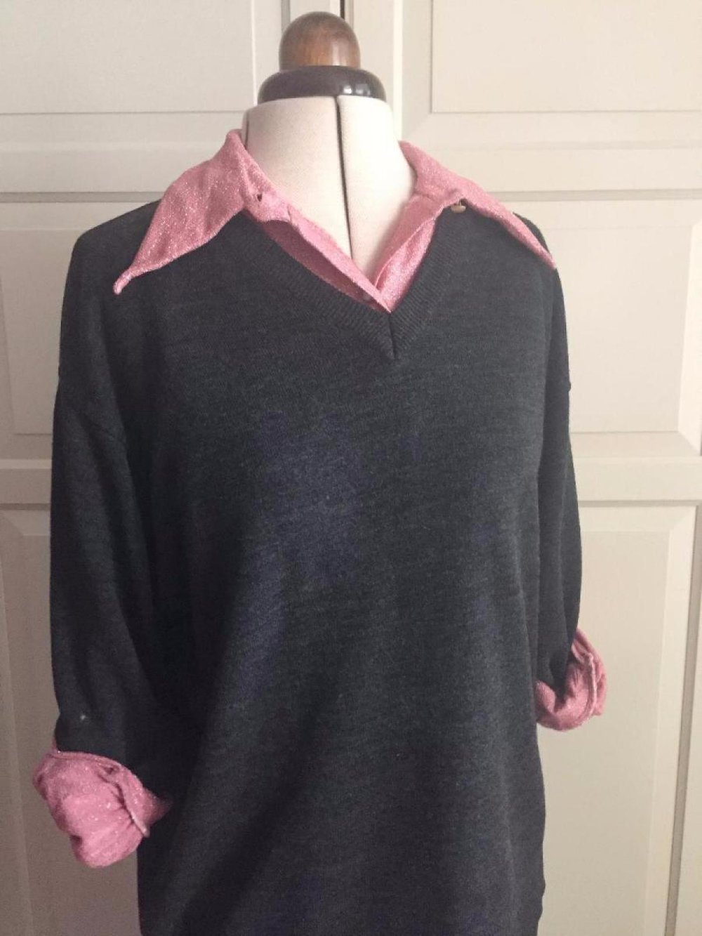 70s Glitzerbluse