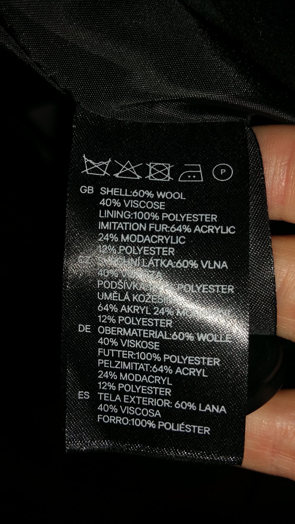 H&M Mantel, schwarz