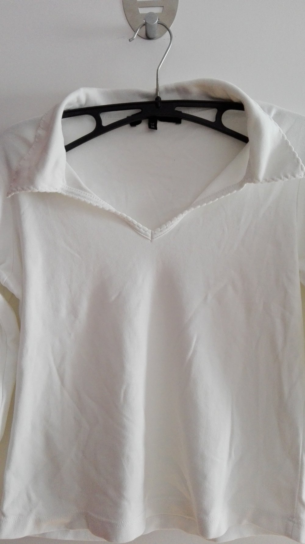 Weißes Shirt mit Kragen, One Touch, Größe 36 