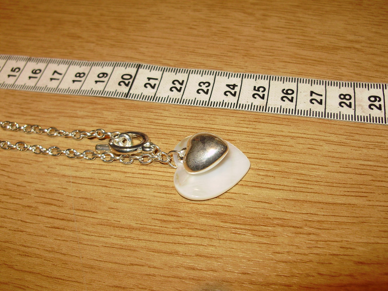 Kette romantisch silbern 2 Herzen Ringverschluss NEU
