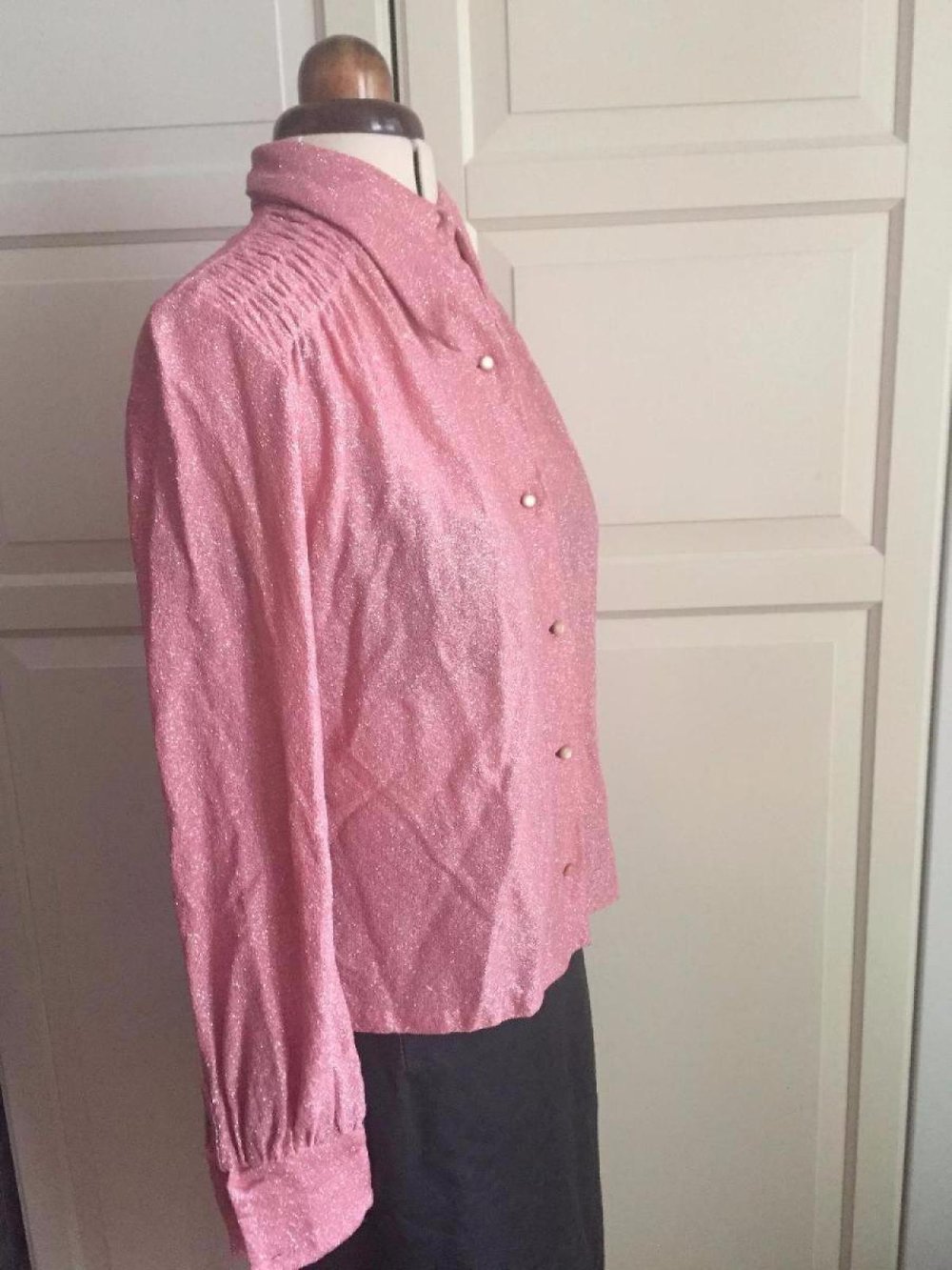 70s Glitzerbluse