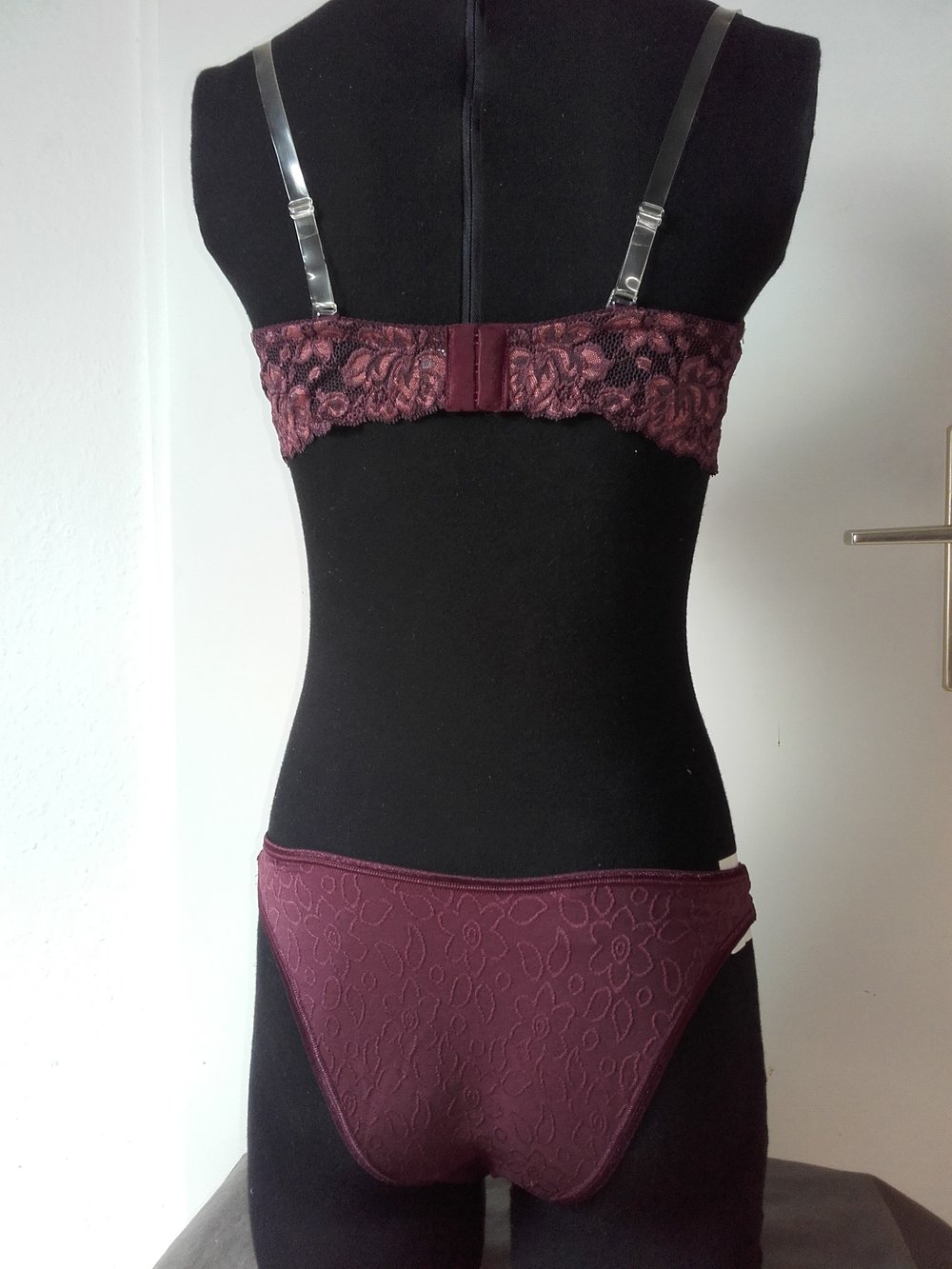 Garel Hanna dunkles Lila Set BH 80A/B, Slip M