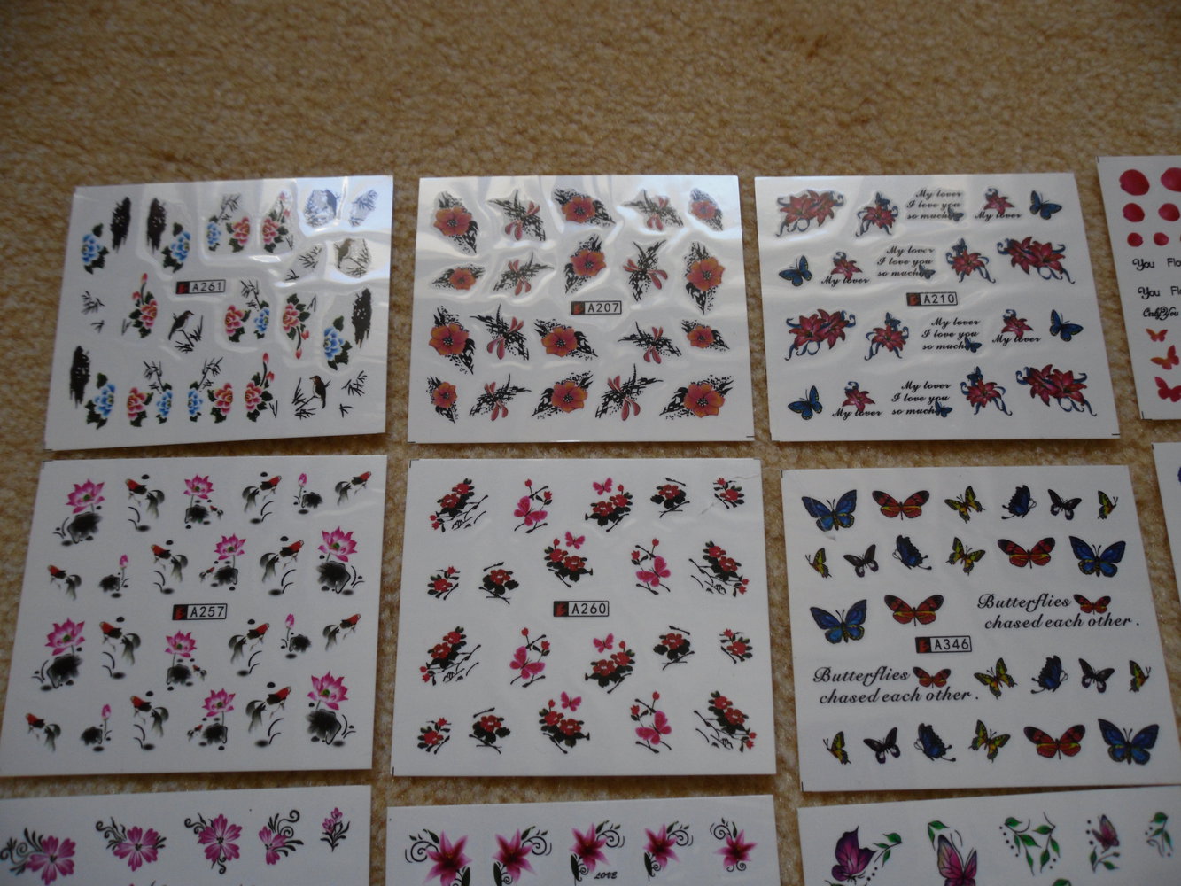 Wassertransfer Nagelsticker Blumen 2