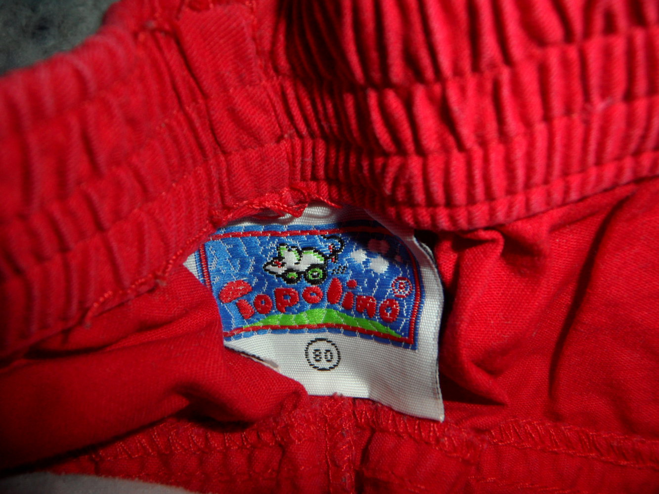 Topolino supersüße rote Sommer-Hose Rüschen