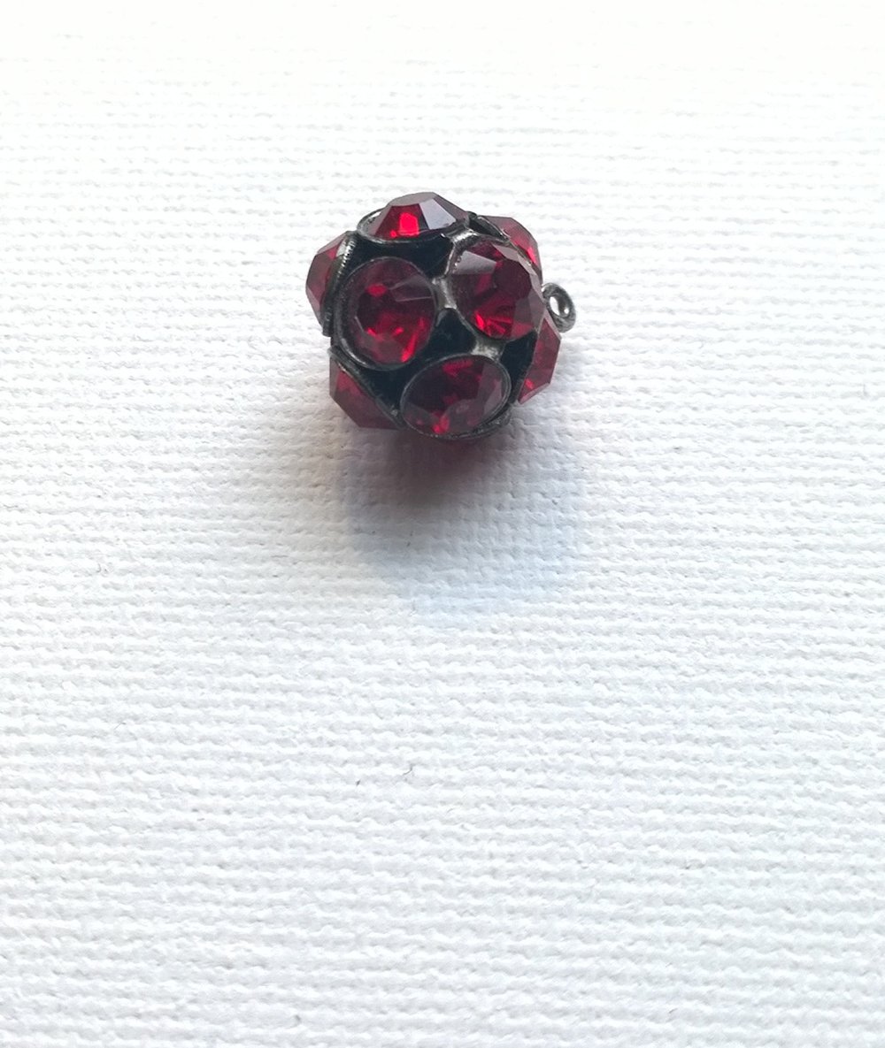 Anhänger Kettenanhänger rot strass Modeschmuck