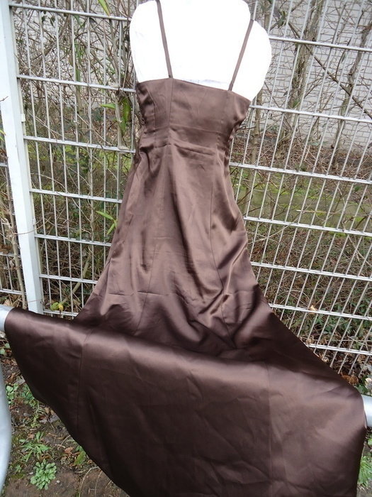  Satin Abendkleid (Abiballkleid) mit Schleppe