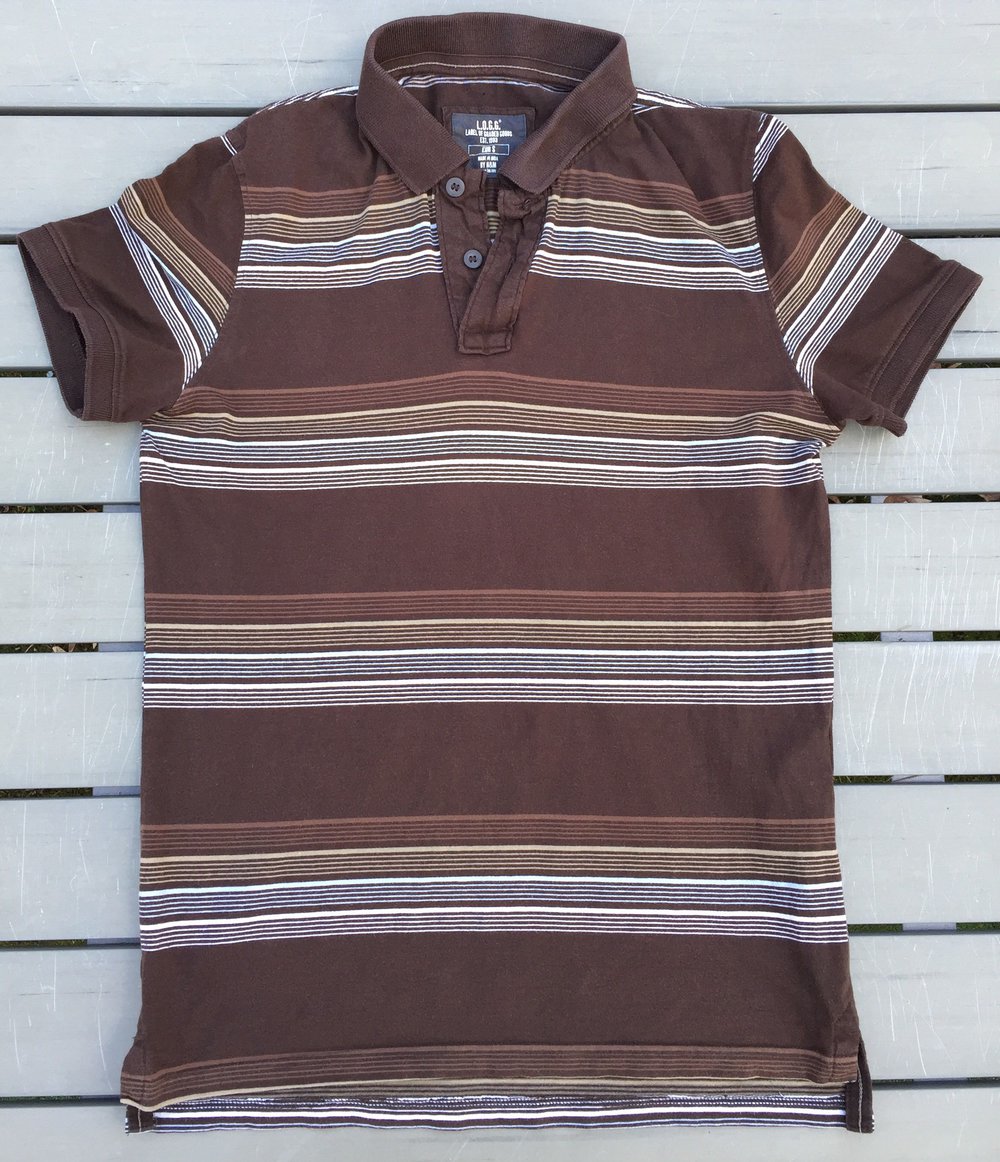 H&M Poloshirt SHIRT braun geringelt Gr. S