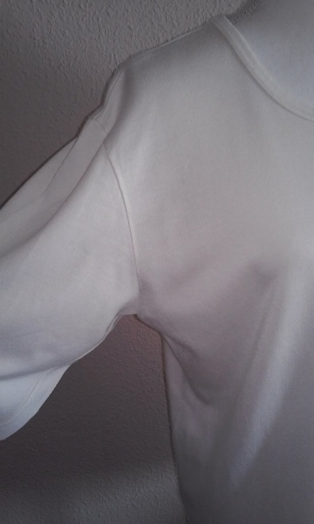 Sweatshirt Langarm Shirt Rundhals Pulli Freizeit/Sport/Unterzieher Basic-Oberteil (weiß/ecry)