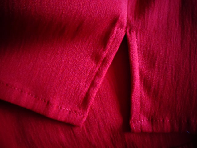 # Bluse ca. Gr. 40 rot Stretch 3/4 Arm