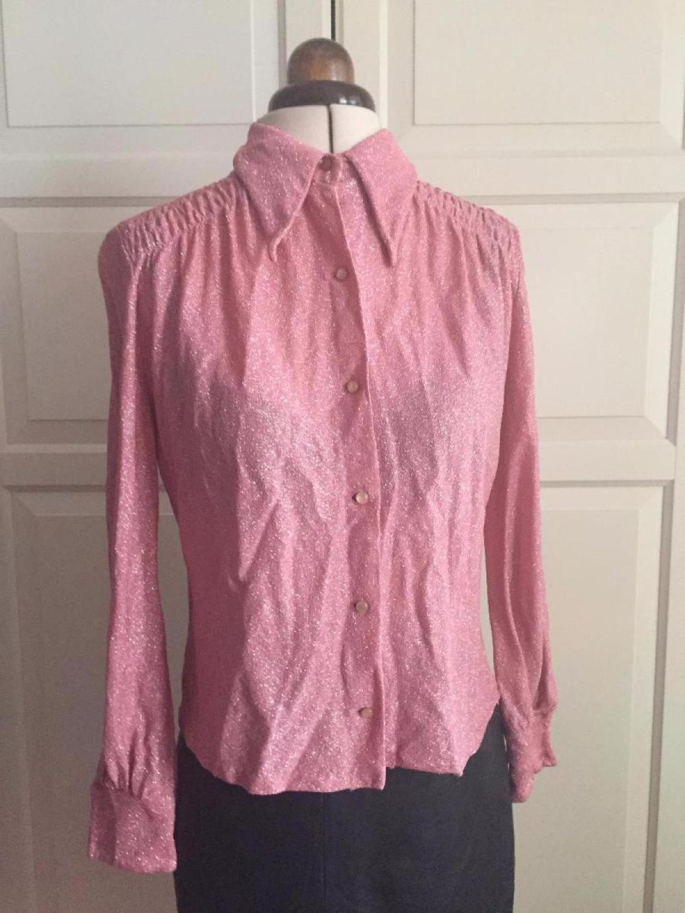 70s Glitzerbluse
