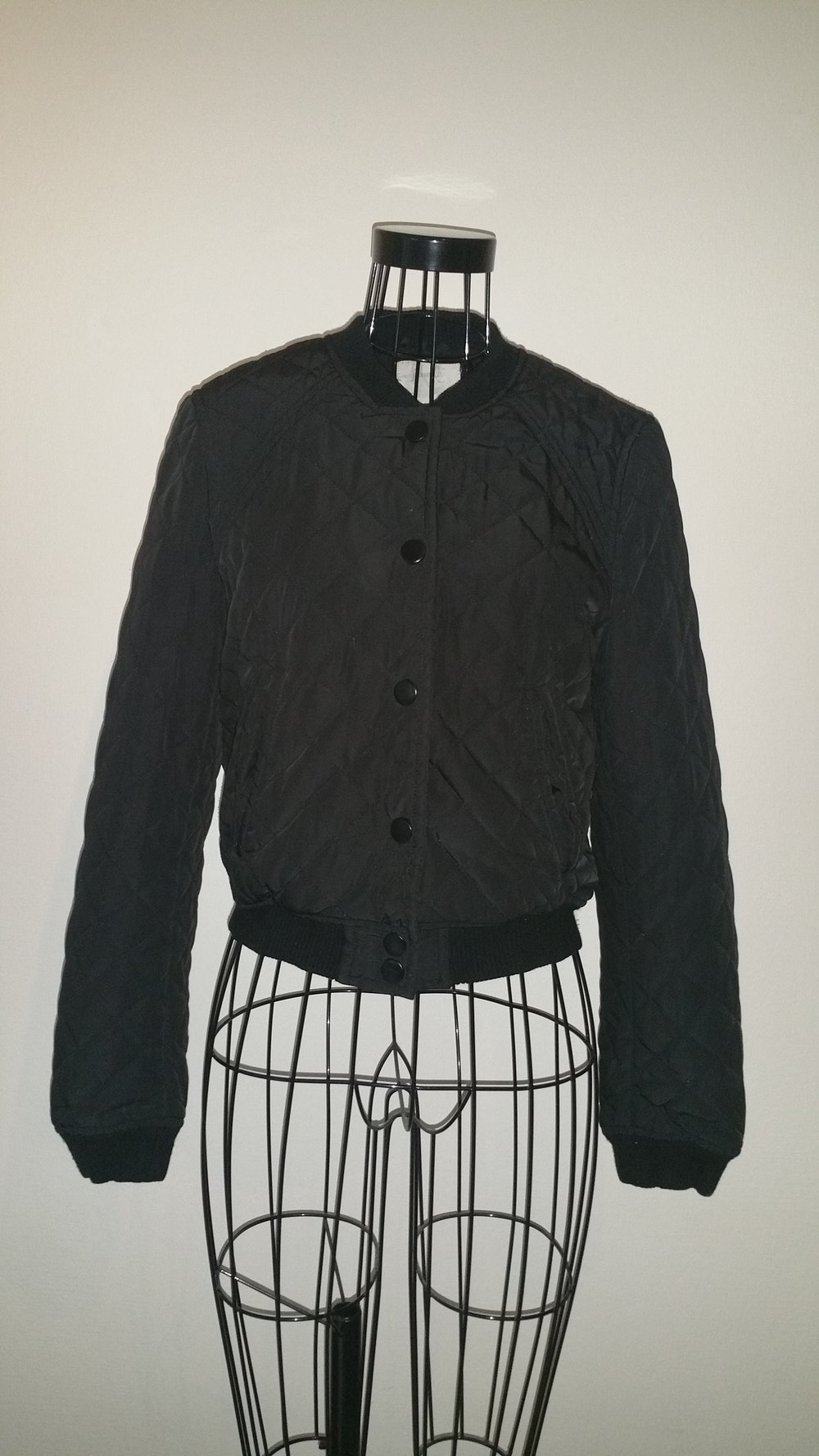 Damen Bomberjacke, schwarz, kurz