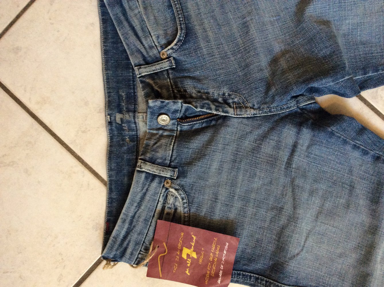 Seven for all mankind Jeans Damen A Pocket Größe 26 neu mit strasssteinen 