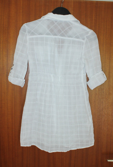 schönes Hemd / Bluse in weiß lang