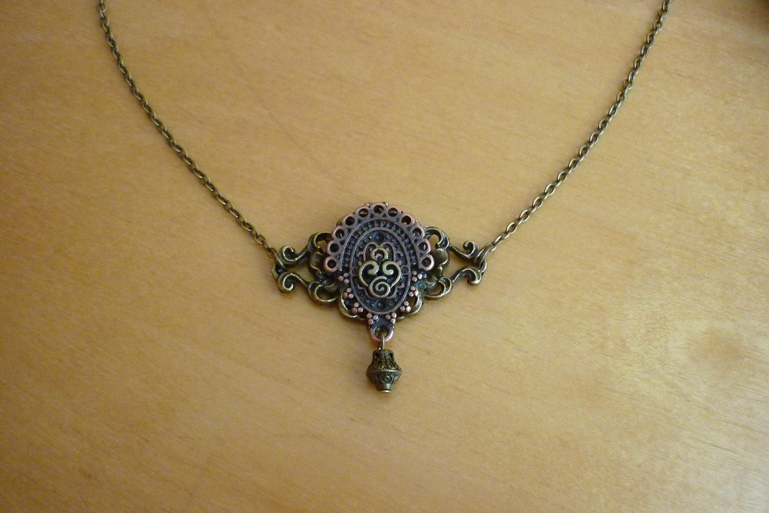 Steampunk Collier Kette Vintage Look bronze Gothic Punk Ornament Goa