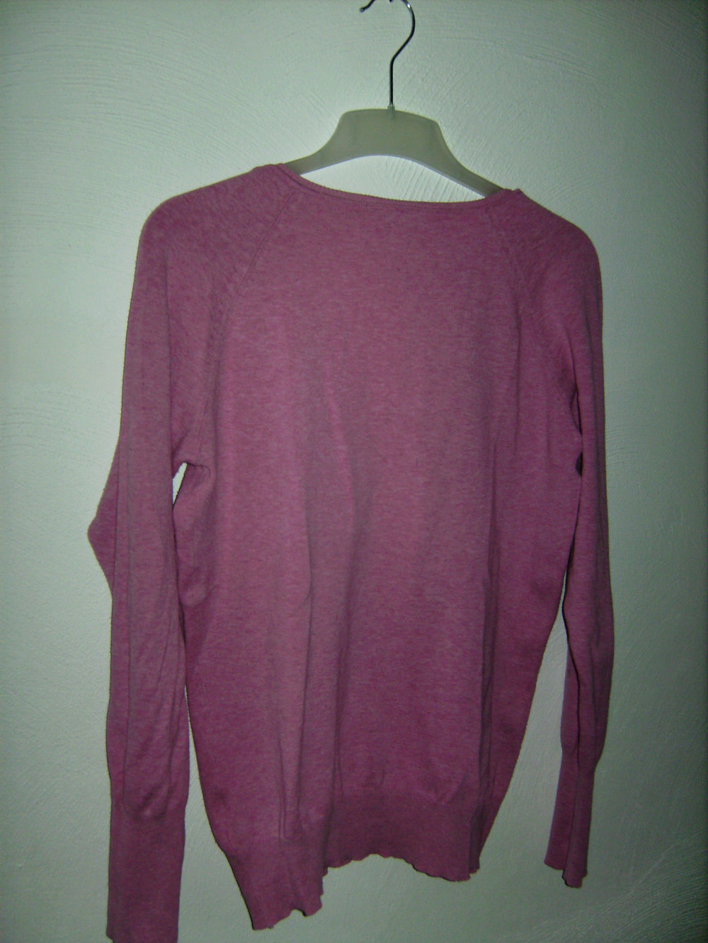 Basic Pullover rosè, Gr. M, Strickstoff, Pulli V-Ausschnitt, frisches Pink Ladylike