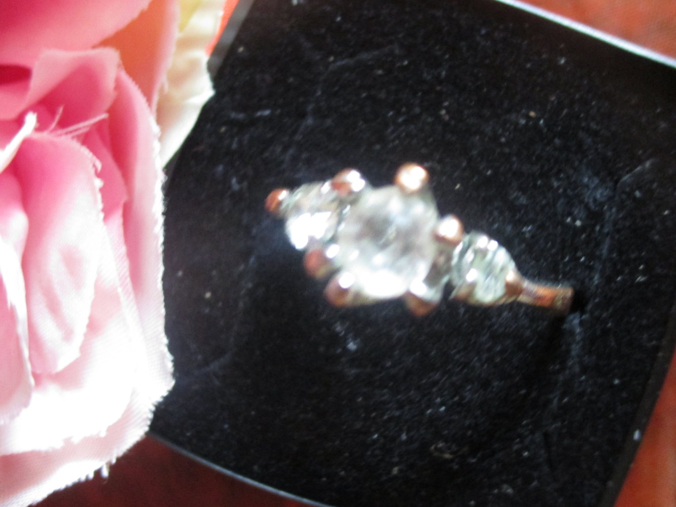  Klasschischer Glitzer Strass- Kristalle Steine Antik Finish RING Silber Rot-gold * 18mm