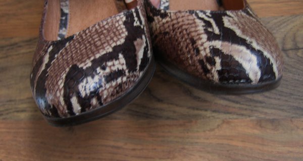 Pumps Echtleder Schlangenleder-Look wie neu