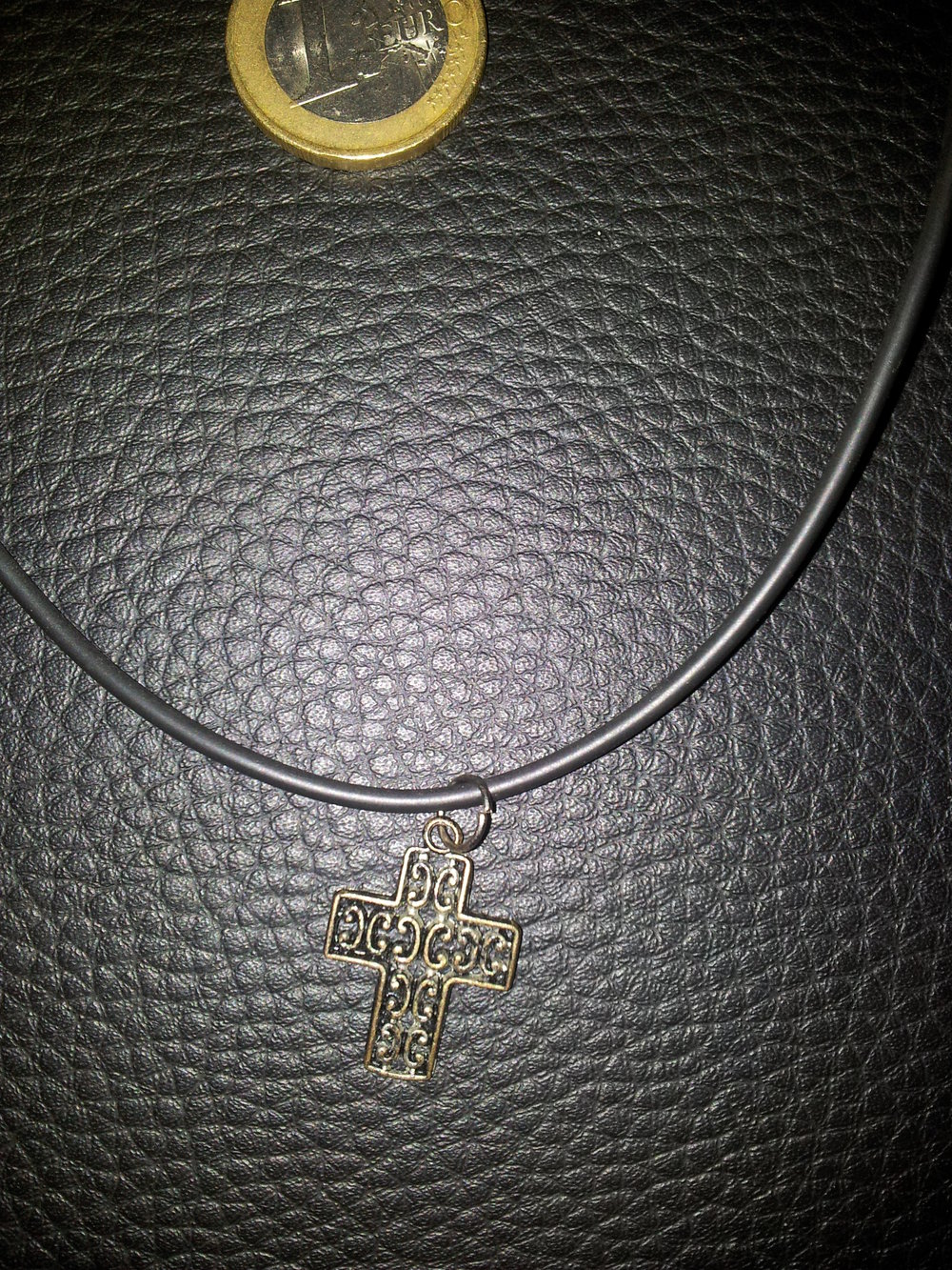 Modeschmuck Kette Kreuz NEU Vintage